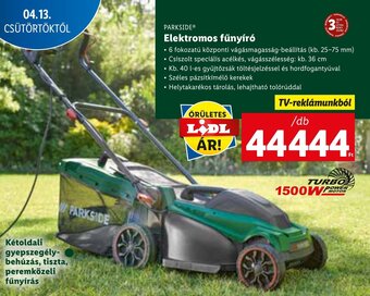 Lidl Parkside elektromos fűnyíró 1 db ajánlat