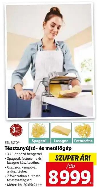 Lidl Ernesto tésztanyújtó- és metélőgép 1 db ajánlat
