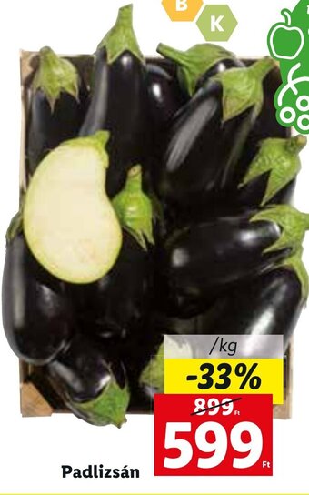 Lidl Padlizsán 1 kg ajánlat