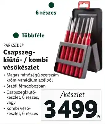 Lidl Parkside csapszeg- kiütő- / kombi vésőkészlet ajánlat
