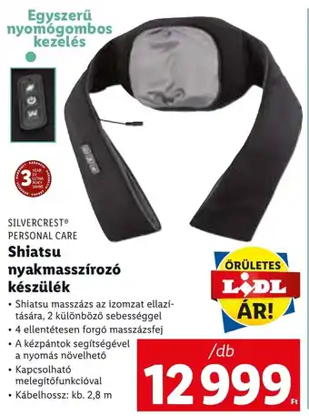 Silvercrest Personal Care shiatsu nyakmasszírozó készülék 1 db