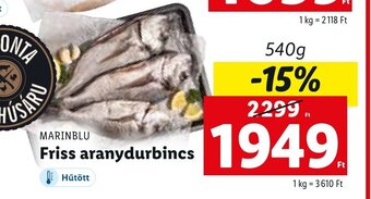 Lidl Marinblu friss aranydurbincs 540 g ajánlat