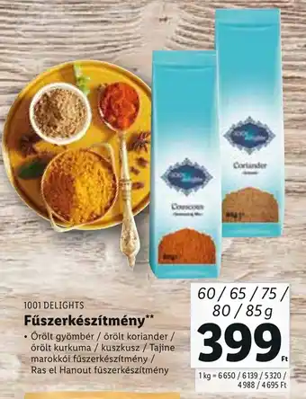 Lidl 1001 Delights fűszerkészítmény 60 - 85 g ajánlat