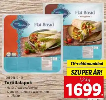 Lidl 1001 Delights tortillalapok 1,2 kg ajánlat