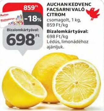 Auchan Auchan kedvenc facsarni való citrom 1 kg ajánlat