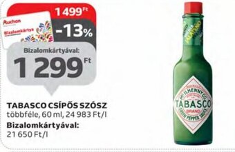 Auchan Tabasco csípős szósz 60 ml ajánlat
