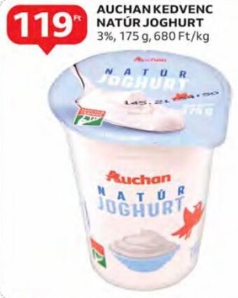 Auchan Auchan kedvenc natúr joghurt 175 g ajánlat