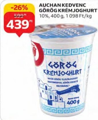 Auchan Auchan kedvenc görög krém joghurt 400 g ajánlat