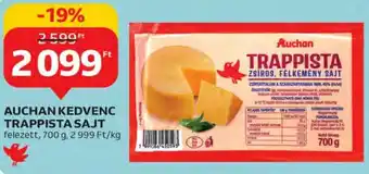 Auchan Auchan kedvenc trappista satj 700 g ajánlat