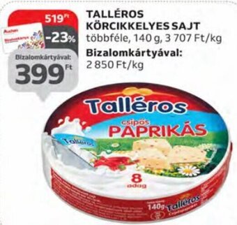 Auchan Talléros körcikkelyes sajt 140 g ajánlat