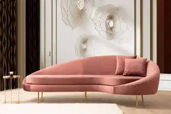 Estilofina Design 3 személyes kanapé zeena 255 cm rózsaszín - jobb ajánlat