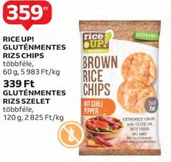 Auchan Rice Up! gluténmentes rizs chips 60 g ajánlat