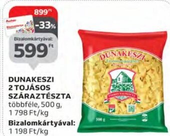 Auchan Dunakeszi 2 tojásos száraztészta 500 g ajánlat