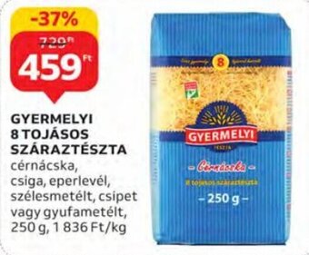 Auchan Gyermelyi 8 tojásos száraztészta 250 g ajánlat
