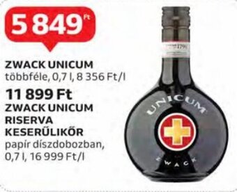 Auchan Zwack unicum 0,7 l ajánlat