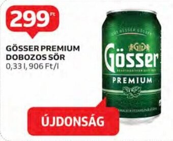 Auchan Gösser premium dobozos sör 0,33 l ajánlat