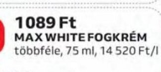 Auchan Colgate max white fogkrém 75 ml ajánlat