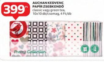 Auchan Auchan kedvenc papír zsebkendő 10 x 10 db ajánlat