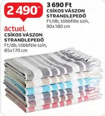 Auchan āctuel csíkos vászon strandlepedő 1 db ajánlat