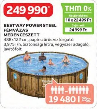 Auchan Bestway power steel fémvázas medenceszett 1 db ajánlat