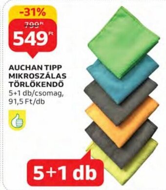Auchan Auchan tipp mikroszálas törlőkendő 5 + 1 db ajánlat