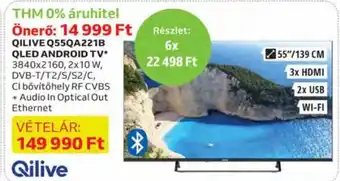 Auchan Qilive q55qa221b qled android tv 1 db ajánlat