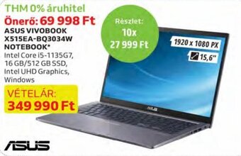 Auchan Asus vivobook x515ea-bq3034w notebook 1 db ajánlat