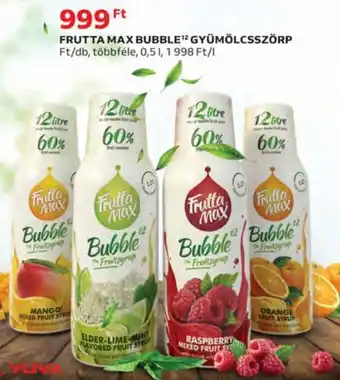 Auchan Frutta Max bubble gyümölcssörp 0,5 l ajánlat