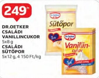 Auchan Dr.Oetker családi vanillincukor 5 x 8 g / családi sütőpor 5 x 12 g ajánlat
