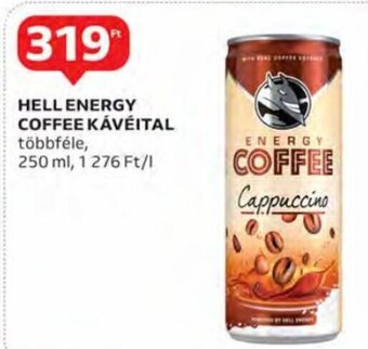 Auchan Hell energy coffee kávéital 250 ml ajánlat