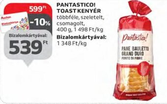 Auchan Pantastico! toast kenyér 400 g ajánlat