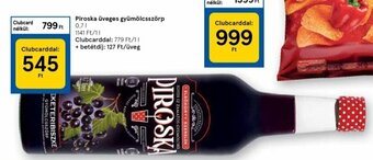 Tesco Piroska üveges gyümölcsszörp 0,7 l ajánlat
