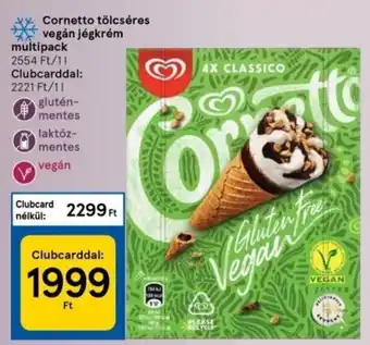 Cornetto tölcséres vegán jégkrém multipack 1 l