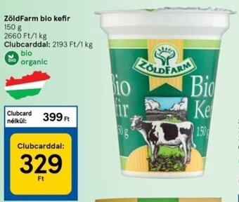 Tesco Zöldfarm bio kefir 150 g ajánlat