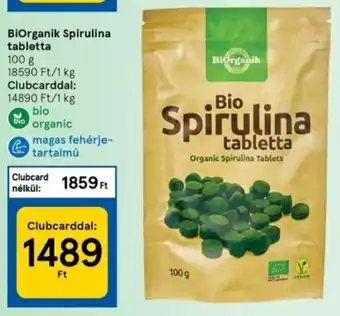 Tesco Biorganik spirulina tabletta 100 g ajánlat