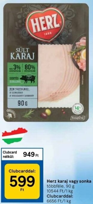 Tesco Herz karaj vagy sonka 90 g ajánlat