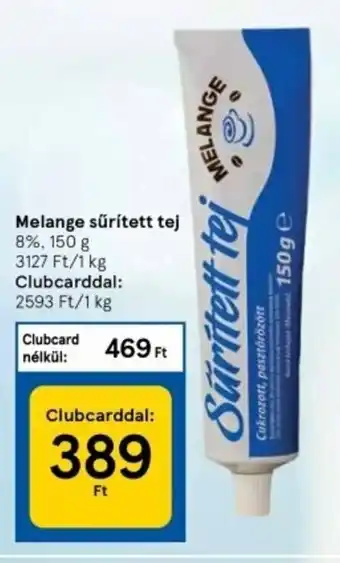 Tesco Melange sűrített tej 150 g ajánlat
