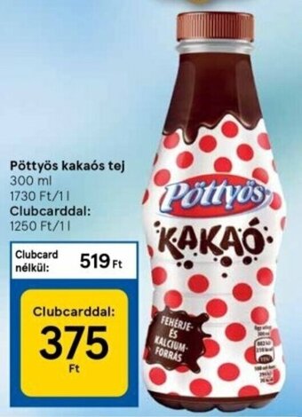 Tesco Pöttyös kakaós tej 300 ml ajánlat