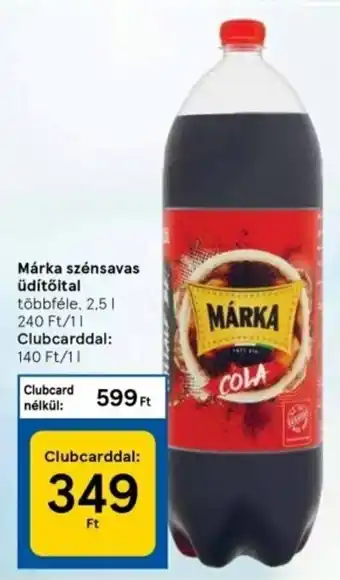 Tesco Márka szénsavas üdítőital 2,5 l ajánlat