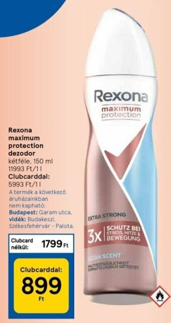 Tesco Rexona Maximum protection dezodor 150 ml ajánlat