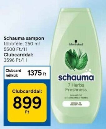 Tesco Schwarzkopf Schauma sampon 250 ml ajánlat