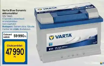 Tesco Varta blue dynamic akkumulátor 1 db ajánlat