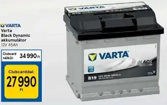 Tesco Varta black dynamic akkumulátor 1 db ajánlat