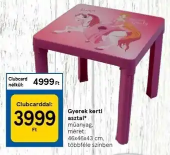 Tesco Gyerek kerti asztal 1 db ajánlat