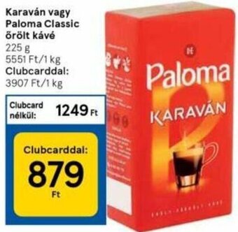 Tesco Douwe Egberts Karaván vagy Paloma classic őrölt kávé 225 g ajánlat
