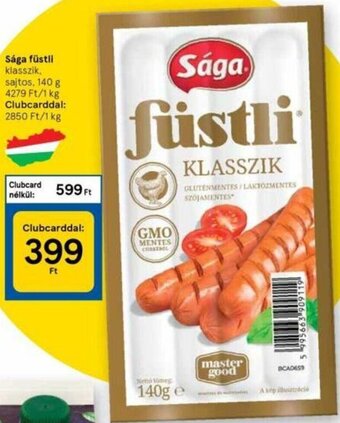 Tesco Sága Füstli 140 g ajánlat