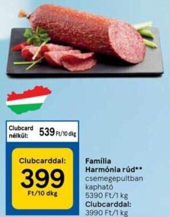 Tesco Família Harmónia rúd 10 dkg ajánlat