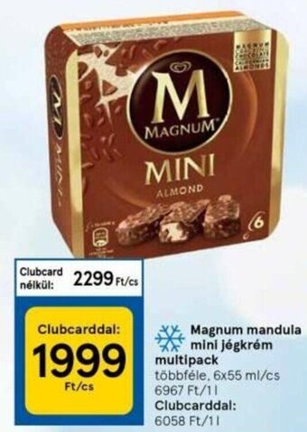 Tesco Magnum Mandula mini jégkrém multipack 6 x 55 ml ajánlat