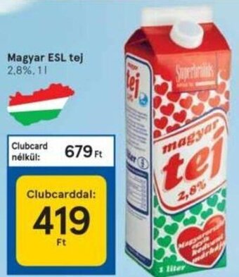Tesco Magyar esl tej 1 l ajánlat