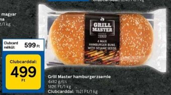 Tesco Grill Master Hamburgerzsemle 4 x 82 g ajánlat